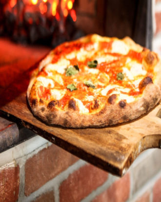 15' Wood oven baked pizza pie
